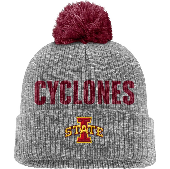 Iowa State Nike Cyclones Grey Nike Pom Beanie