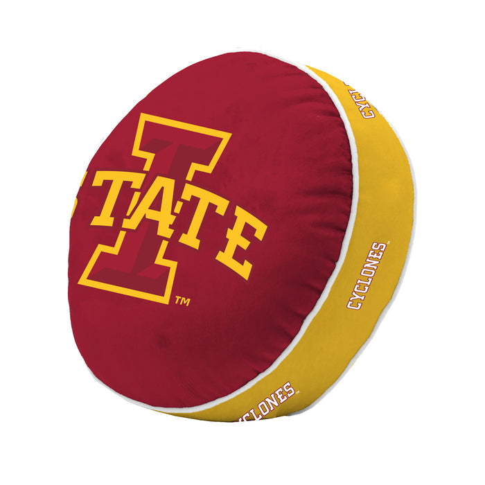Iowa State Cyclones "I State" Circle Puff Pillow