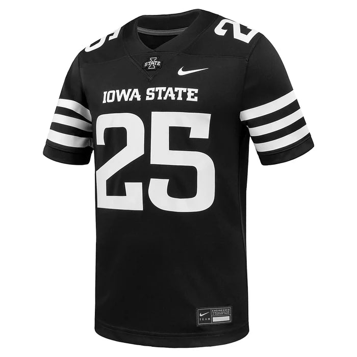 Iowa State Cyclones Kids Black Nike #25 Replica Football Jersey