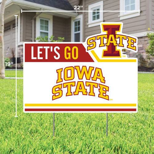 Iowa State Cyclones "Let's Go Iowa State" Lawn Sign
