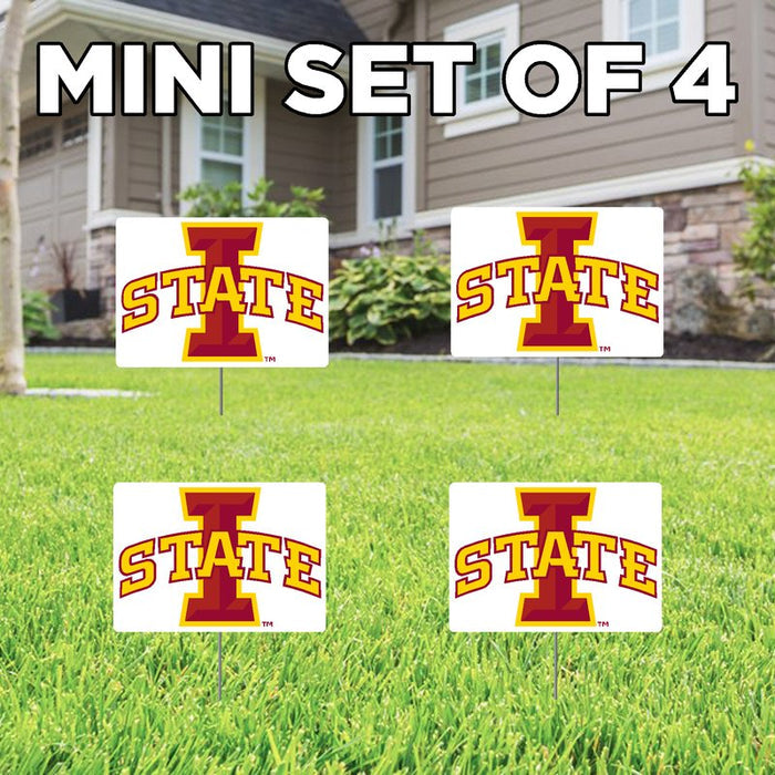 Iowa State Cyclones Logo 4-Pack of Mini Lawn Signs