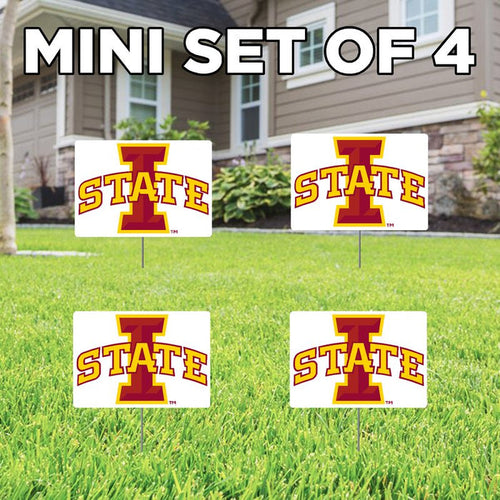 Iowa State Cyclones Logo 4-Pack of Mini Lawn Signs