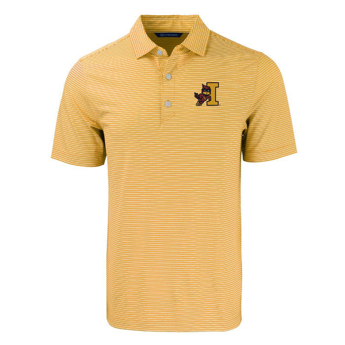 Iowa State Cyclones Men's Forge Stripe Polo Leaning Cy logo