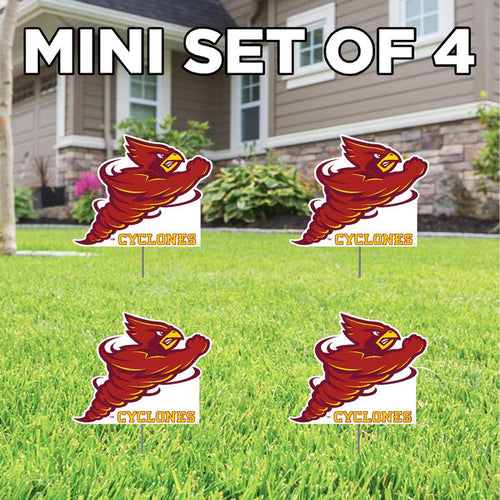 Iowa State Cyclones Punching Cy 4-Pack of Mini Lawn Signs