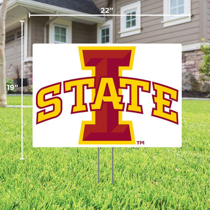 Iowa State Cyclones State Arch Logo Lawn Sign