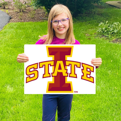 Iowa State Cyclones State Arch Logo Lawn Sign
