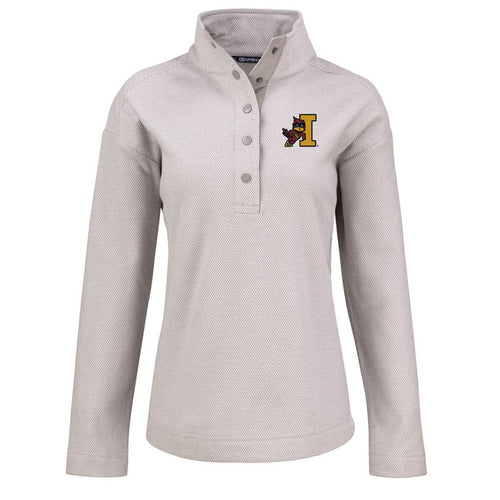Iowa State Cyclones Women's Hunt's Point Quarter-Snap Leaning Cy logo Polished