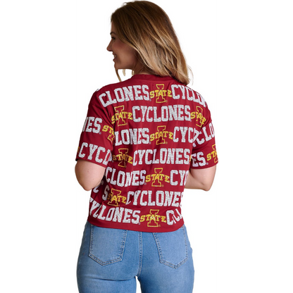 Iowa State Cyclones Women's Stewart Simmons Sequin Short Sleeve T-Shirt
