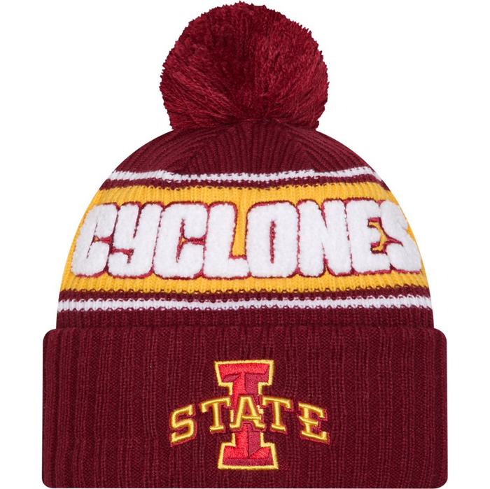 Iowa State Cyclones Youth Knit Pom Red/Gold Beanie
