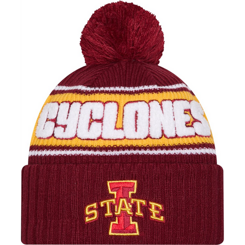 Iowa State Cyclones Youth Knit Pom Red/Gold Beanie