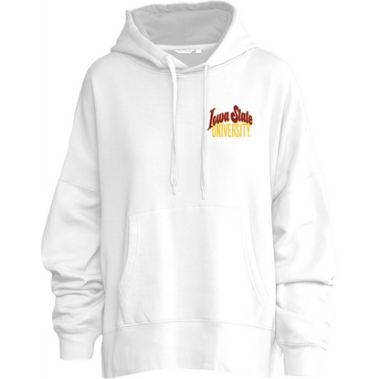 Iowa State Hoodie Women's White Script Logo