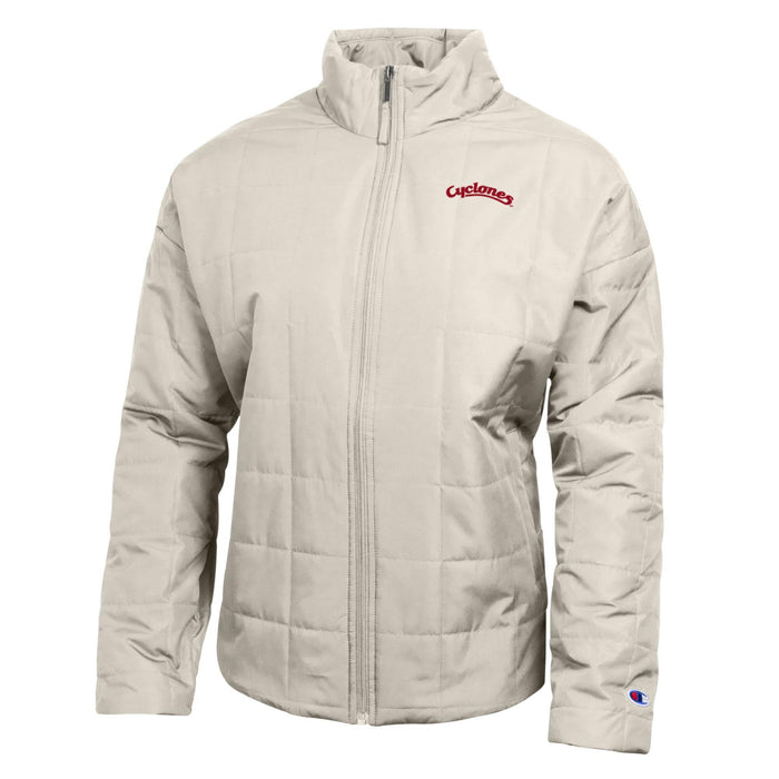 Iowa State Jacket Women's Off-White Lightweight Puffer
