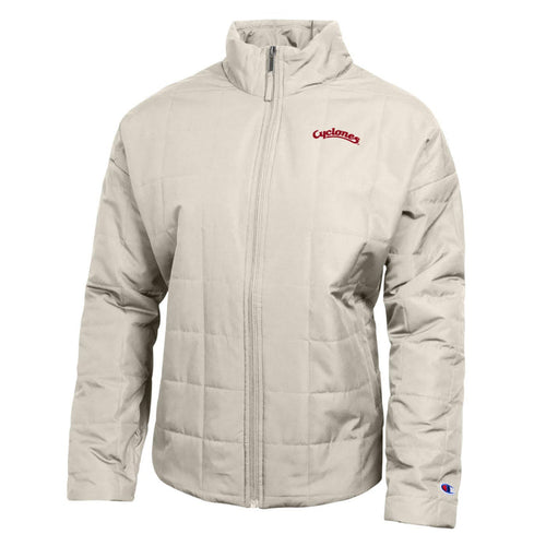 Iowa State Jacket Women's Off-White Lightweight Puffer
