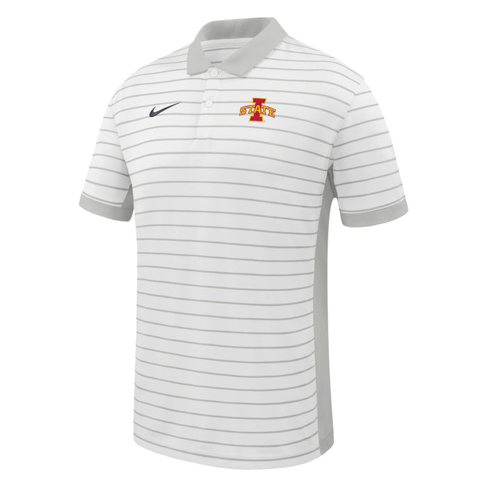 Iowa State Polo Men's Victory Nike White Stripe