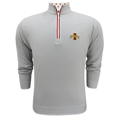 Iowa State Quarter-Zip Men's Grey Pattern Horn Legend