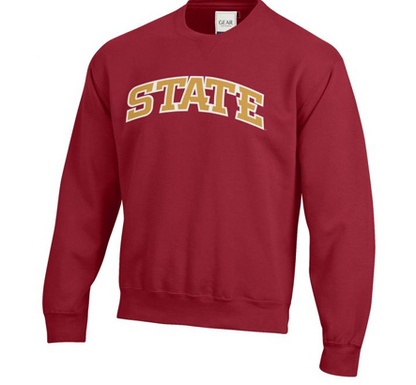 Iowa State Sweatshirt "State" Arch Crewneck