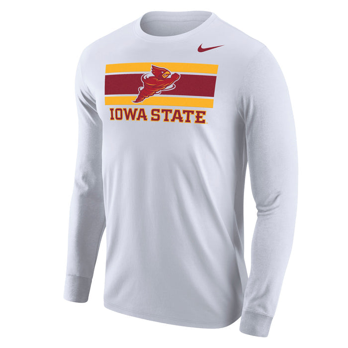 Iowa State Nike White Cotton Long Sleeve Tee