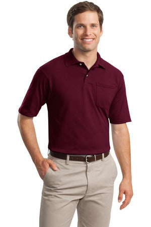 JERZEES Men's SpotShield Jersey Knit Pocket Sport Shirt. 436MP.