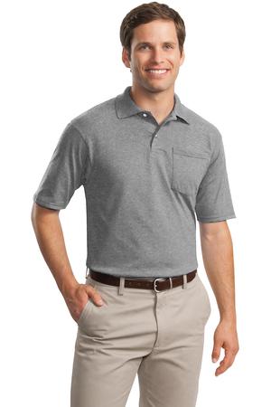 JERZEES Men's SpotShield Jersey Knit Pocket Sport Shirt. 436MP.