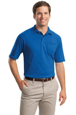 JERZEES Men's SpotShield Jersey Knit Pocket Sport Shirt. 436MP.