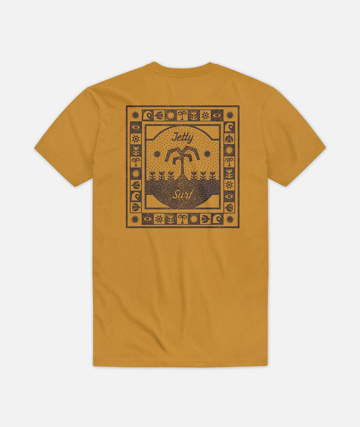 Jetty Mens Garden Tee Apparel Jetty Mustard Small