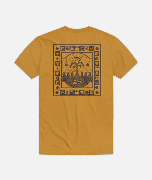 Jetty Mens Garden Tee Apparel Jetty Mustard Small