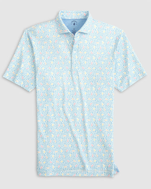 Johnnie-O Men's Briley Printed Top Shelf Performance Polo Apparel Johnnie-O Maliblu Small