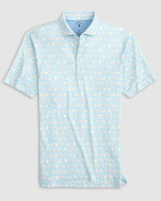 Johnnie-O Men's Briley Printed Top Shelf Performance Polo Apparel Johnnie-O Maliblu Small