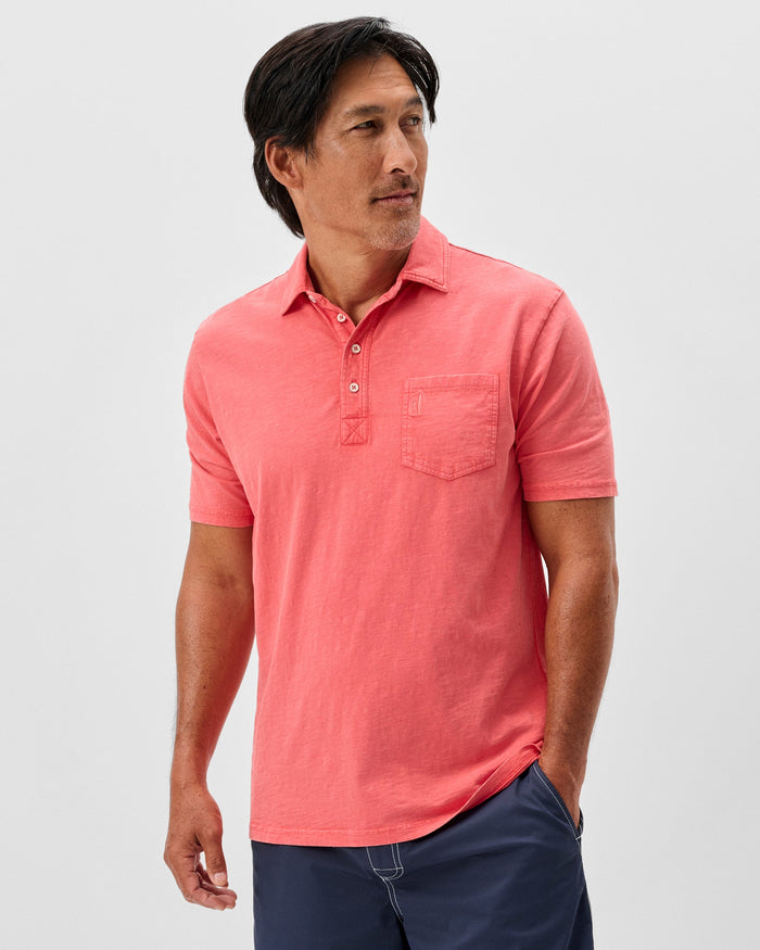 Johnnie-O Men's Coastal Wash Original Polo Apparel Johnnie-O Cranberry Small