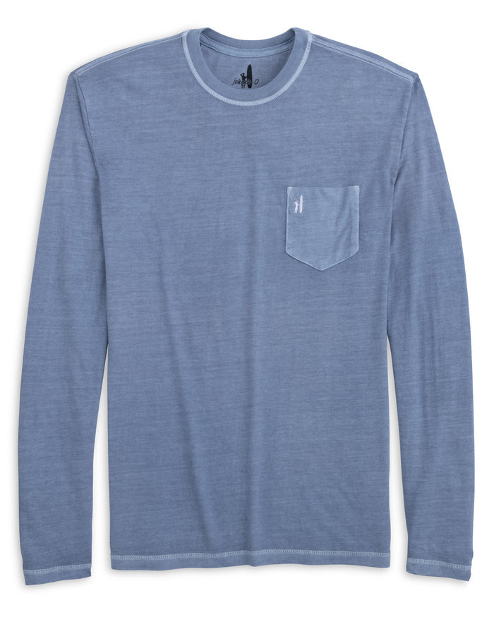 Johnnie O Mens Heathered Brennan 2 0 Long Sleeve Tee Apparel Johnnie-O Navy Small
