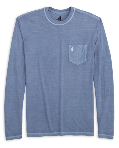 Johnnie O Mens Heathered Brennan 2 0 Long Sleeve Tee Apparel Johnnie-O Navy Small