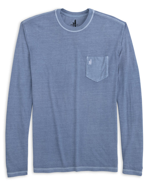 Johnnie O Mens Heathered Brennan 2 0 Long Sleeve Tee Apparel Johnnie-O Navy Small