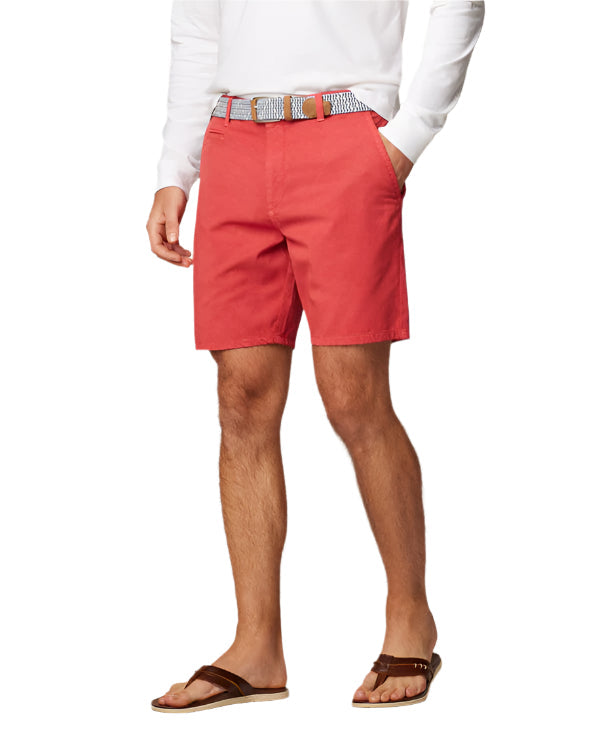 Johnnie-O Men's Nassau Cotton Blend Shorts Apparel Johnnie-O Malibu Red 30 7"