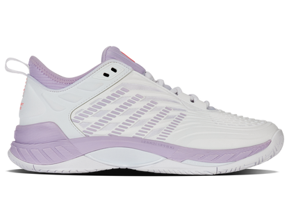 K-Swiss Women's Hypercourt Supreme 2 Footwear K-Swiss White/Orchid Petal/Neon Blaze-182 8.5
