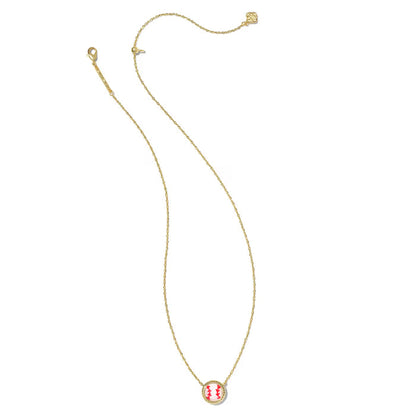 Kendra Scott Baseball Short Pendant Gold Necklace