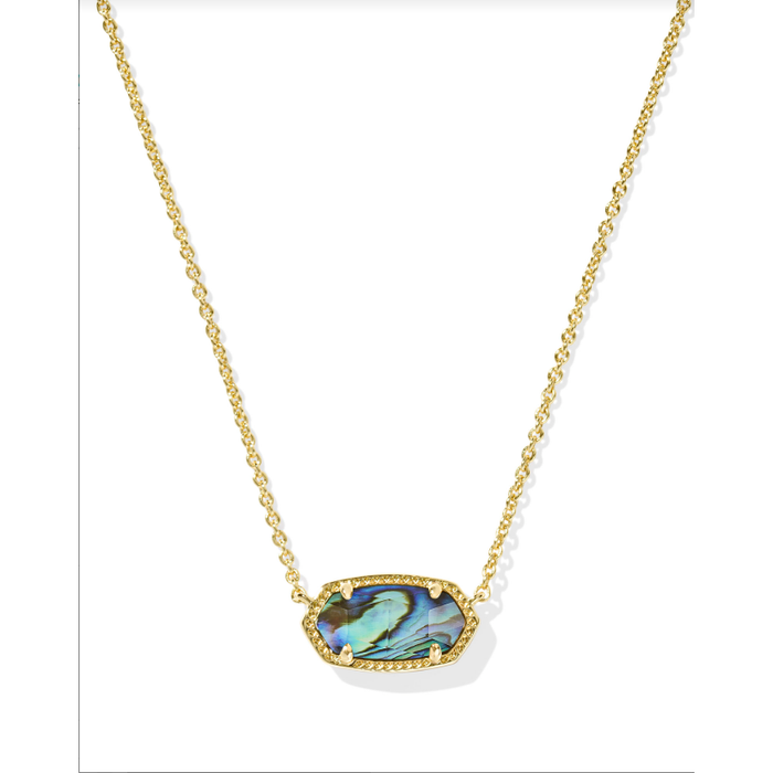 Kendra Scott Elisa Pendant Necklace in Gold Abalone Shell