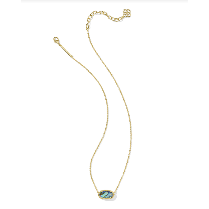 Kendra Scott Elisa Pendant Necklace in Gold Abalone Shell
