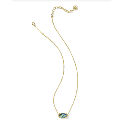 Kendra Scott Elisa Pendant Necklace in Gold Abalone Shell