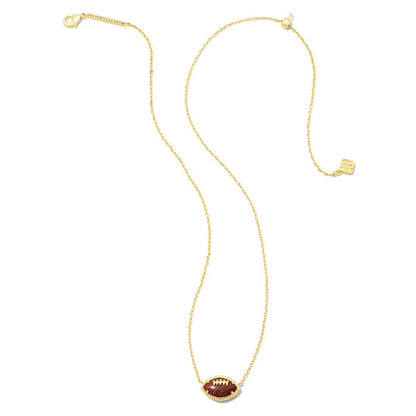 Kendra Scott Football Gold Short Pendant Necklace