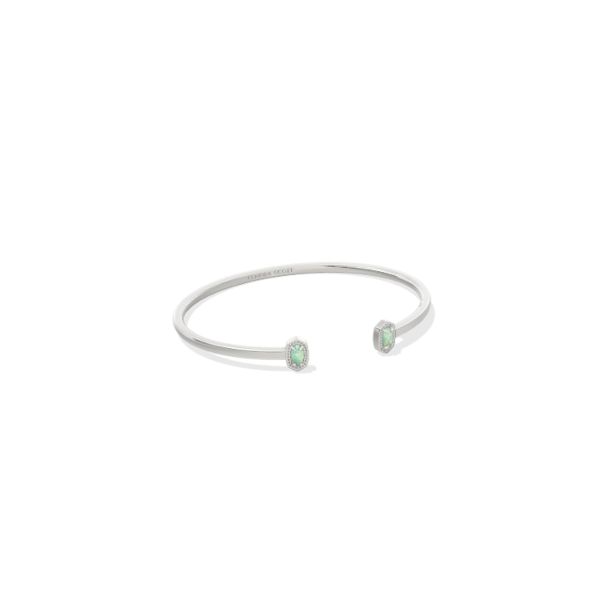 Kendra Scott Mini Elton Cuff Bracelet in Green Opal