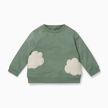 Khaki Cloud Sweatshirt & Joggers Outfit