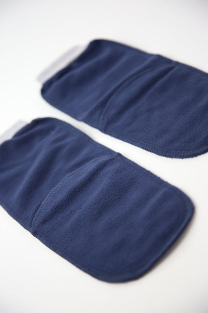 Pair of pastel kids fleece socks – front view