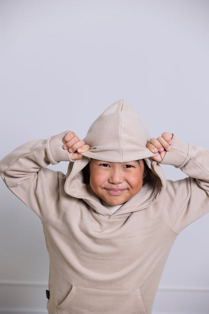 Kids Hoodie - Organic Brushed Terry Cotton – Wheat