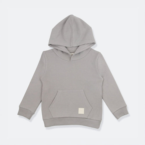 Kids Hoodie - Organic French Terry Cotton- Pebble