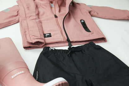 Kids ash-rose fleece jacket – front view
