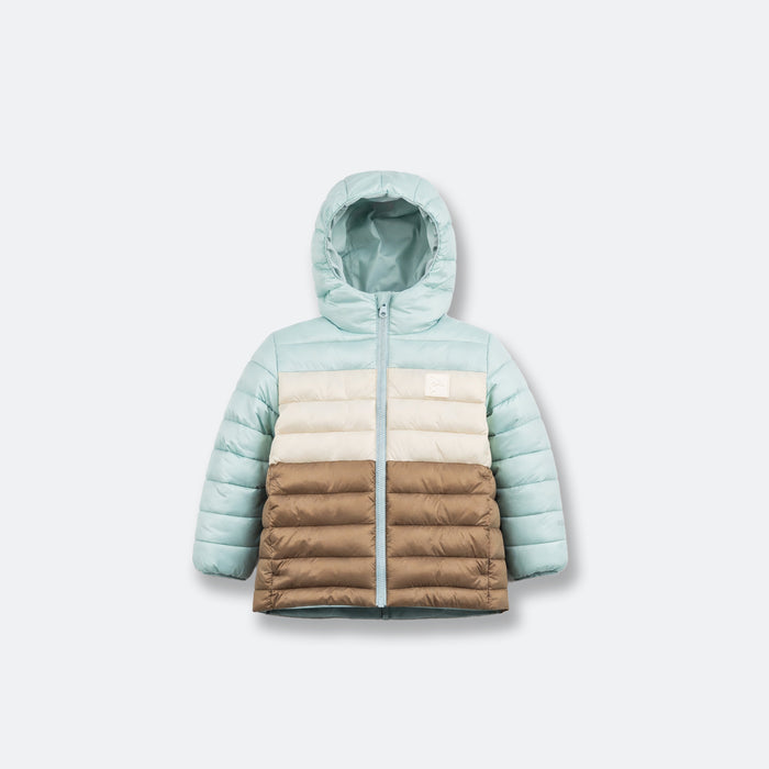 Kids Puffer Jacket - Porteau Reversible Waterproof - Fall/Winter - Blue Haze