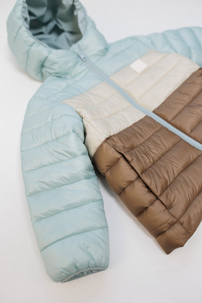 Kids Puffer Jacket - Porteau Reversible Waterproof - Fall/Winter - Blue Haze
