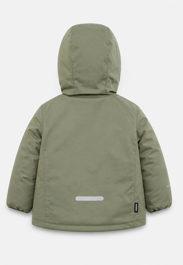 Kids Puffer Jacket - Porteau Reversible Waterproof - Fall/Winter - Dusty Olive