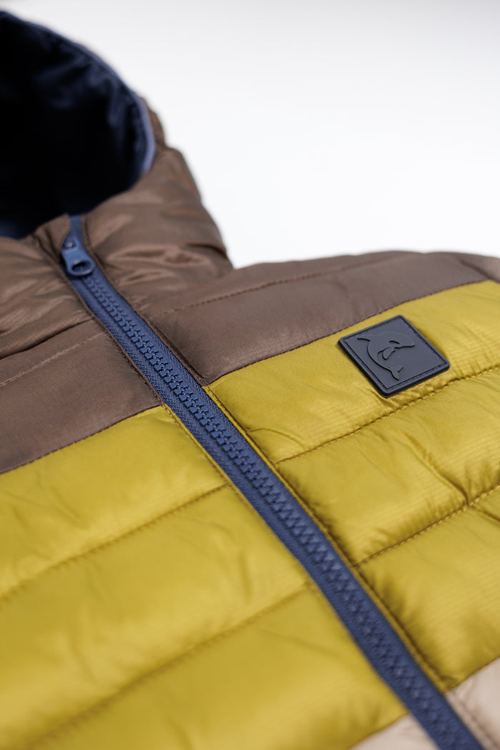 Kids Puffer Jacket - Porteau Reversible Waterproof - Fall/Winter - Ombre Blue