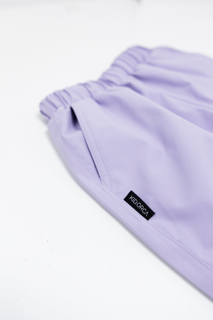 Kids Rain Pants - TOFINO Waterproof Breathable Technical - Lilac / Floral